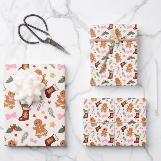 Feuille De Papier Cadeau Gingerbread Christmas Wrapping Paper Sheets