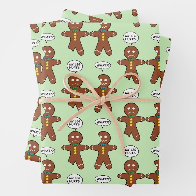 Feuille De Papier Cadeau Gingerbread Cookie Christmas (En situation)