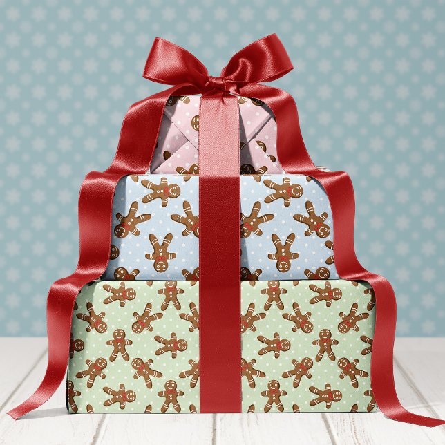 Feuille De Papier Cadeau Gingerbread Man Christmas Cookie (Créateur téléchargé)