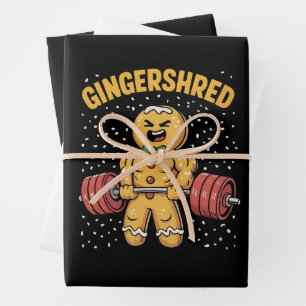 Feuille De Papier Cadeau Gingershred Drôle Bonhomme en pain d'épices Gymnas