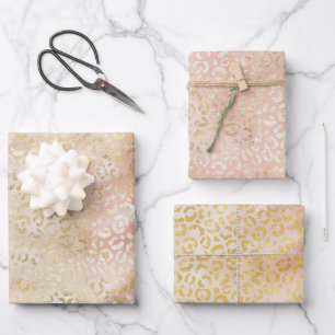 Feuille De Papier Cadeau Glam Gold Rose