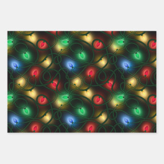 Feuille De Papier Cadeau Glowing Christmas Lights