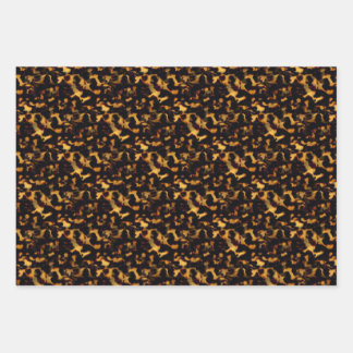 Feuille De Papier Cadeau Gold original et Brown Tortoiseshell Rep sans cout