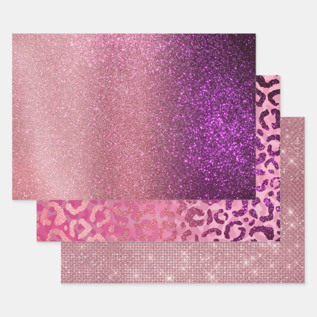 Feuille De Papier Cadeau Gradient ombre (Lot)