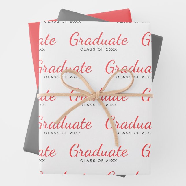 Feuille De Papier Cadeau Graduate Classe de Simple Modernité Graduation (En situation)