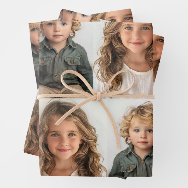 Feuille De Papier Cadeau Grandchildren photographic gifts (En situation)