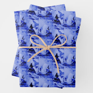 Feuille De Papier Cadeau Graphique de baleine blanche Herman Melville Whale