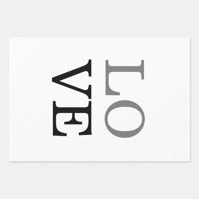 Feuille De Papier Cadeau Gray Black Script Amour Mariage  (Devant)