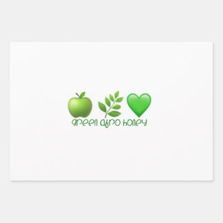 Feuille De Papier Cadeau Green Afro Honey Gift Wrap 2