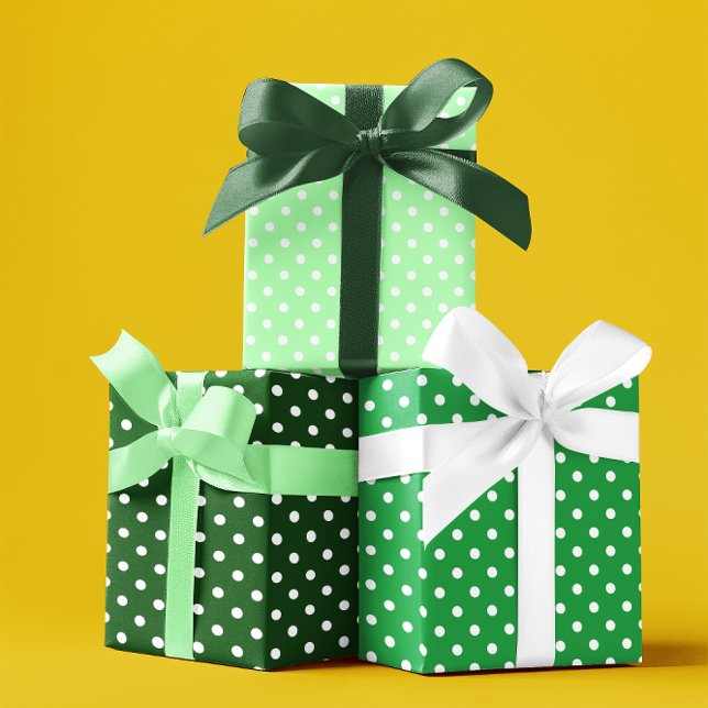Feuille De Papier Cadeau Green Polka (Créateur téléchargé)