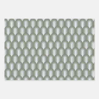 Feuille De Papier Cadeau Green Rainbows Wrapping Sheets