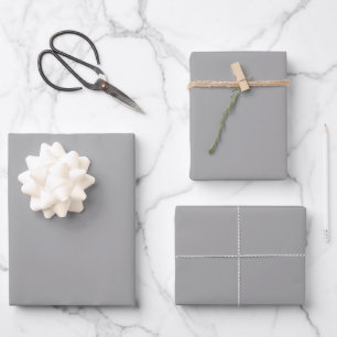 Feuille De Papier Cadeau gris clair