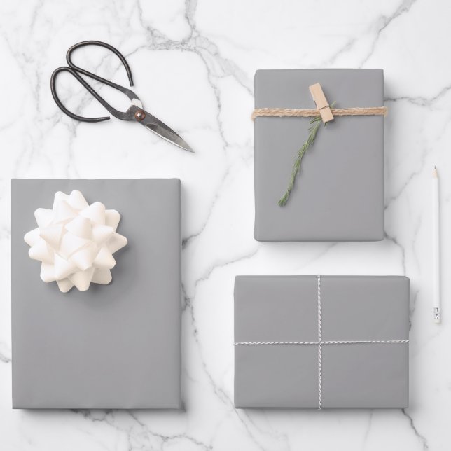 Feuille De Papier Cadeau gris clair (Recto)