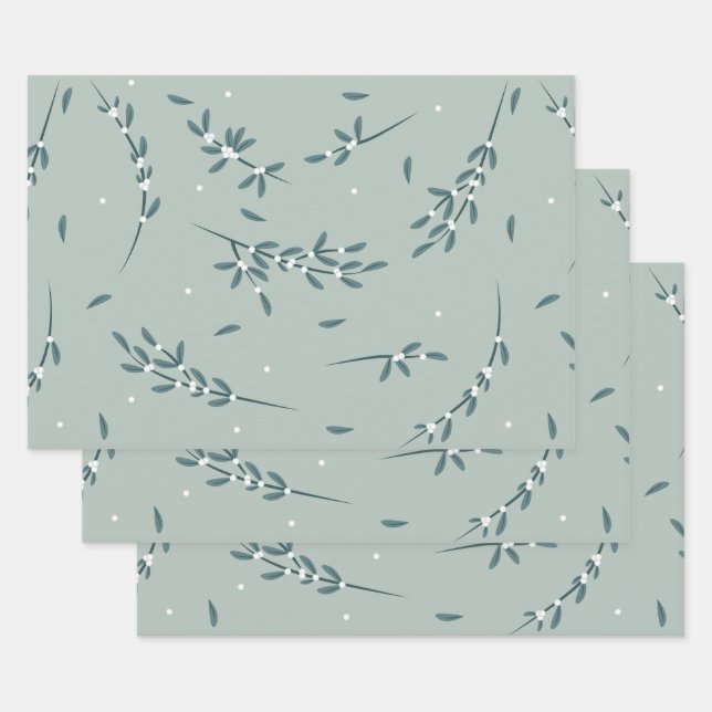 Feuille De Papier Cadeau Gui- (Lot)