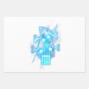 Feuille De Papier Cadeau Guitar Lover   Head of A Bass Guitar Player