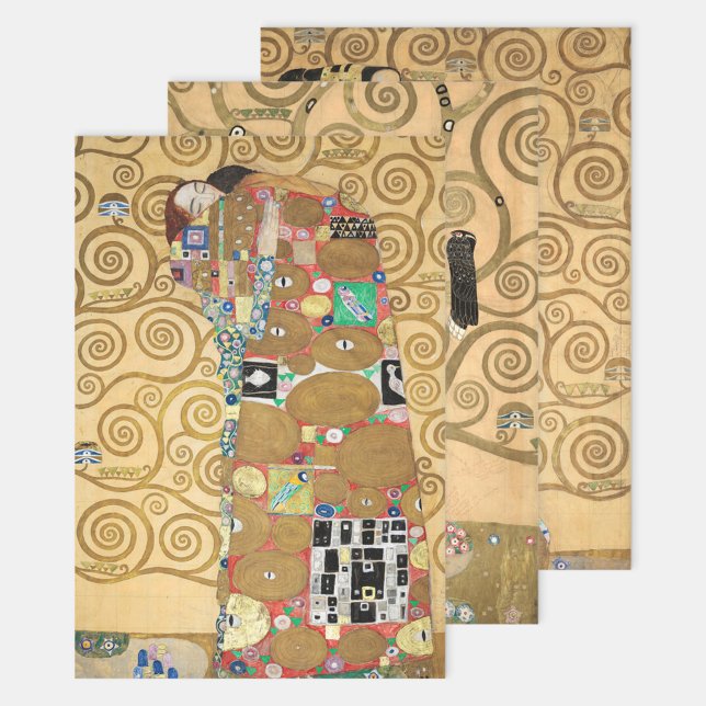 Feuille De Papier Cadeau Gustav Klimt - Stoclet Frieze Arbre de vie (Créateur téléchargé)