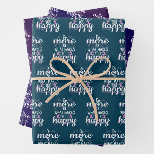 Feuille De Papier Cadeau Gymnastique Féminine - Citation Motivante et Heure