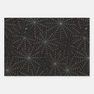 Feuille De Papier Cadeau Halloween éffrayante Déplaisante Spider Web