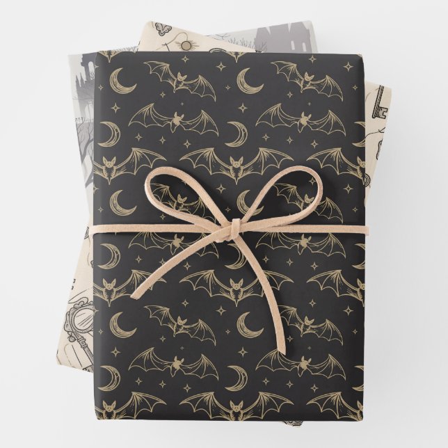 Feuille De Papier Cadeau Halloween Gift wrapping paper (En situation)