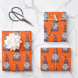 Feuille De Papier Cadeau Halloween Gnome