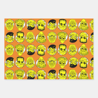 Feuille De Papier Cadeau Halloween Monstres de cinéma classique Envelopper 