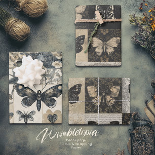 Feuille De Papier Cadeau Halloween vintage Botanique