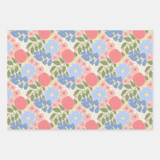 Feuille De Papier Cadeau Hand-Drawn Floral Wrapping Paper 