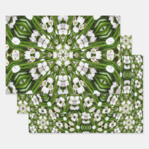 Feuille De Papier Cadeau Happy May lily motif