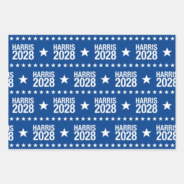Feuille De Papier Cadeau Harris 2028 Election Support Kamala for President  (Devant)