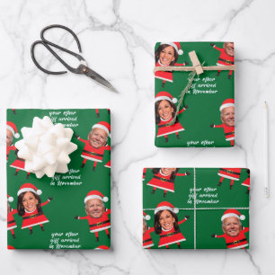 Feuille De Papier Cadeau Harris Biden Funny Père Noël Wrapper Paper