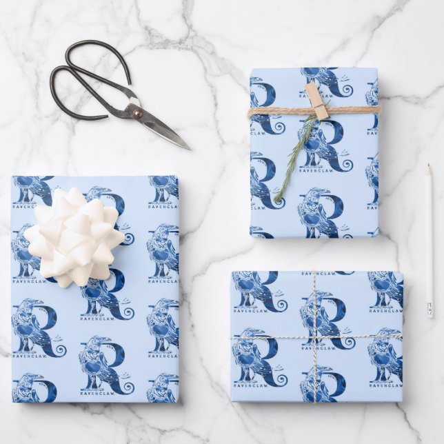 Feuille De Papier Cadeau Harry Potter | Aguamenti RAVENCLAW™ Graphique (Recto)