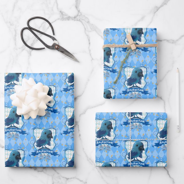 Feuille De Papier Cadeau Harry Potter | Crête RAVENCLAW™ de charme (Recto)