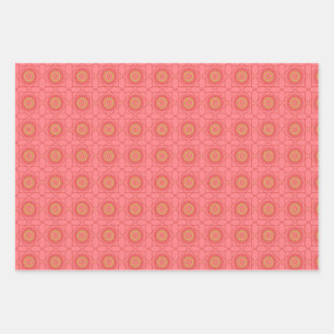 Feuille De Papier Cadeau Havana Nights Cubain Caraïbes Coral Carrelage Mot