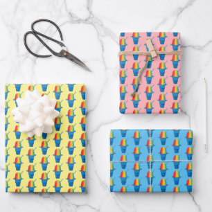 Feuille De Papier Cadeau Hawaiian Rainbow Shave Ice Froid Dessert Hawaii