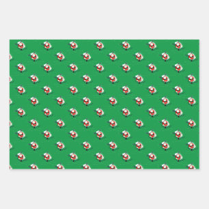 Feuille De Papier Cadeau Hélicoptère père Noël