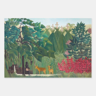Feuille De Papier Cadeau Henri Rousseau - La cascade