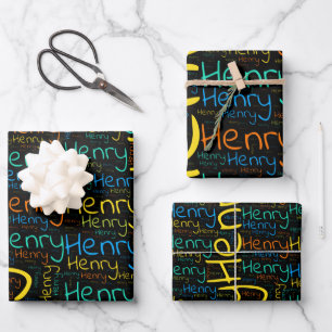 Feuille De Papier Cadeau Henry