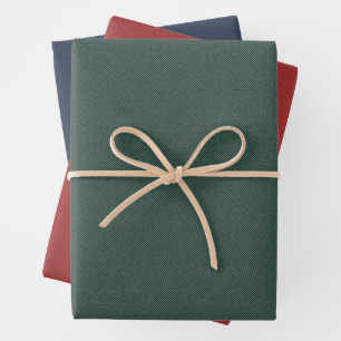 Feuille De Papier Cadeau Herringbone tweed classique rouge vert bleu Noël