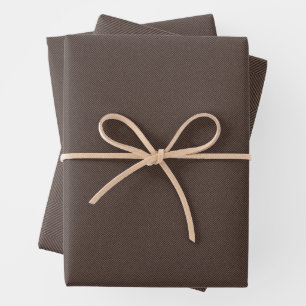 Feuille De Papier Cadeau Herringbone tweeté rustique brun Noël vacances