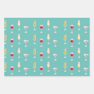 Feuille De Papier Cadeau Heure du cocktail