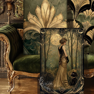 Feuille De Papier Cadeau Heure Gatsby Doré Art Déco Découpage Lourds