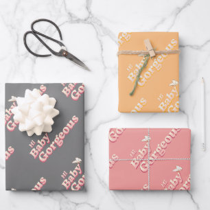 Feuille De Papier Cadeau Hi Baby Gorgeous multicolore Lisa Barlow RHOSLC