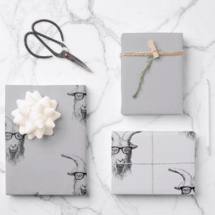 Feuille De Papier Cadeau Hipster goat