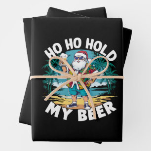 Feuille De Papier Cadeau Ho Ho Tenez Mon Verre de Bière Noël en Juillet Été