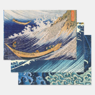 Feuille De Papier Cadeau Hokusai Ocean Waves Sea Boats