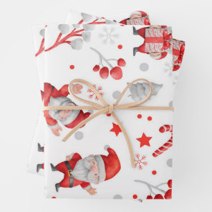 Feuille De Papier Cadeau Holiday Santa Clause Rouge Noël