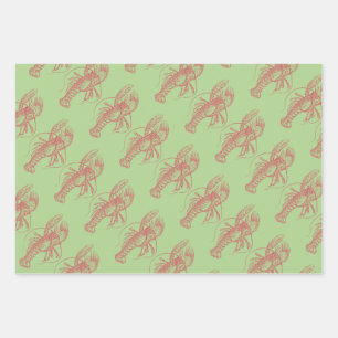 Feuille De Papier Cadeau Homard de Noël