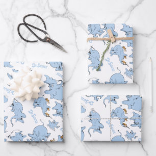 Feuille De Papier Cadeau Horton Entend Un Qui Modèle de Singe