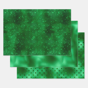 Feuille De Papier Cadeau Huile verte