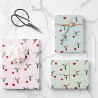 Feuille De Papier Cadeau Hummingbird Valentine's
